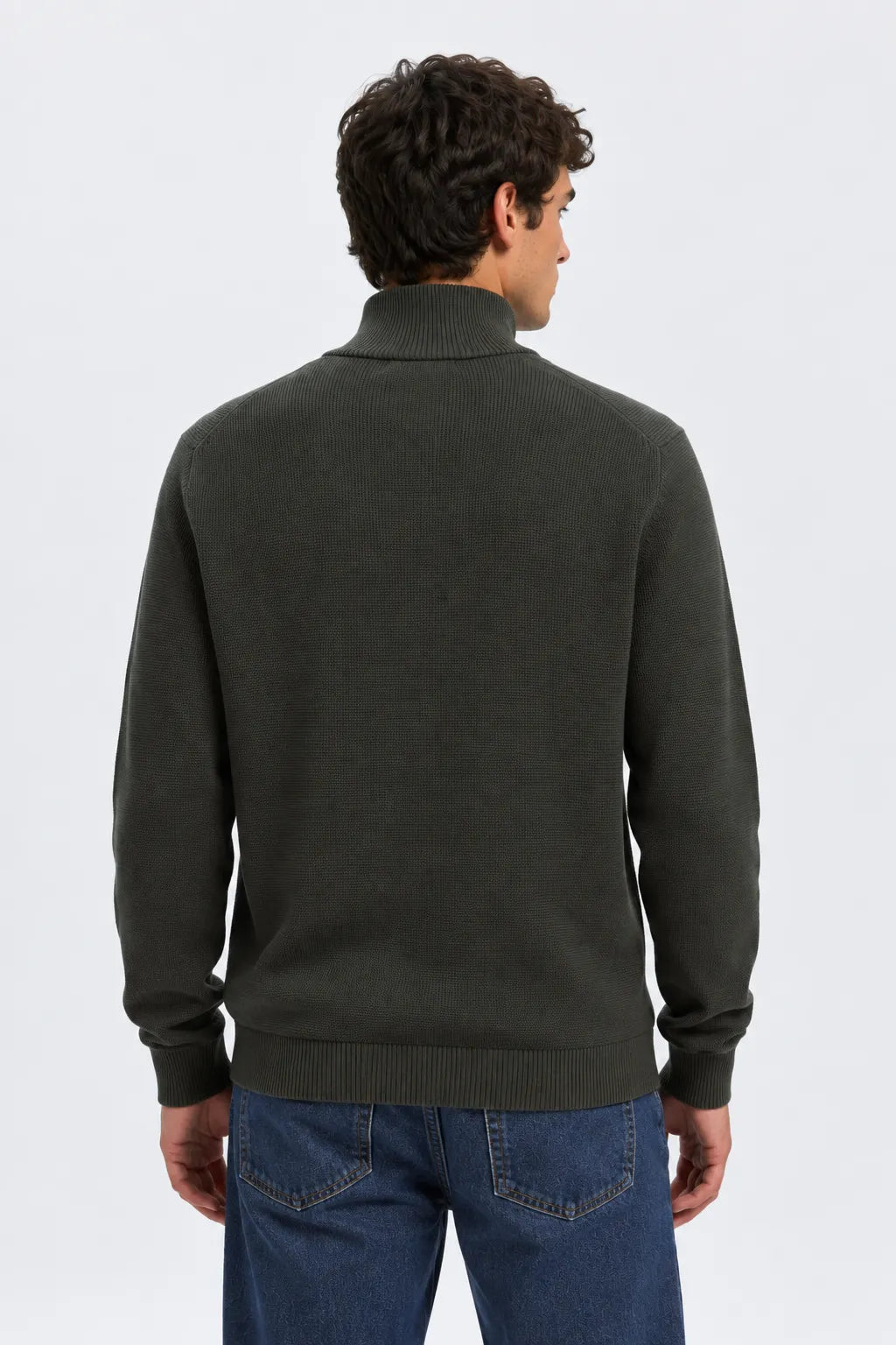 Selected Homme Jersey Hombre Half Zip Dane Verde Who killed Bambi?