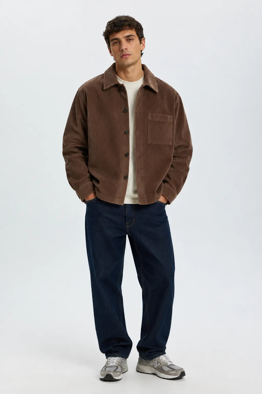 Selected Homme Sobrecamisa Hombre Pana Marrón Who killed Bambi?