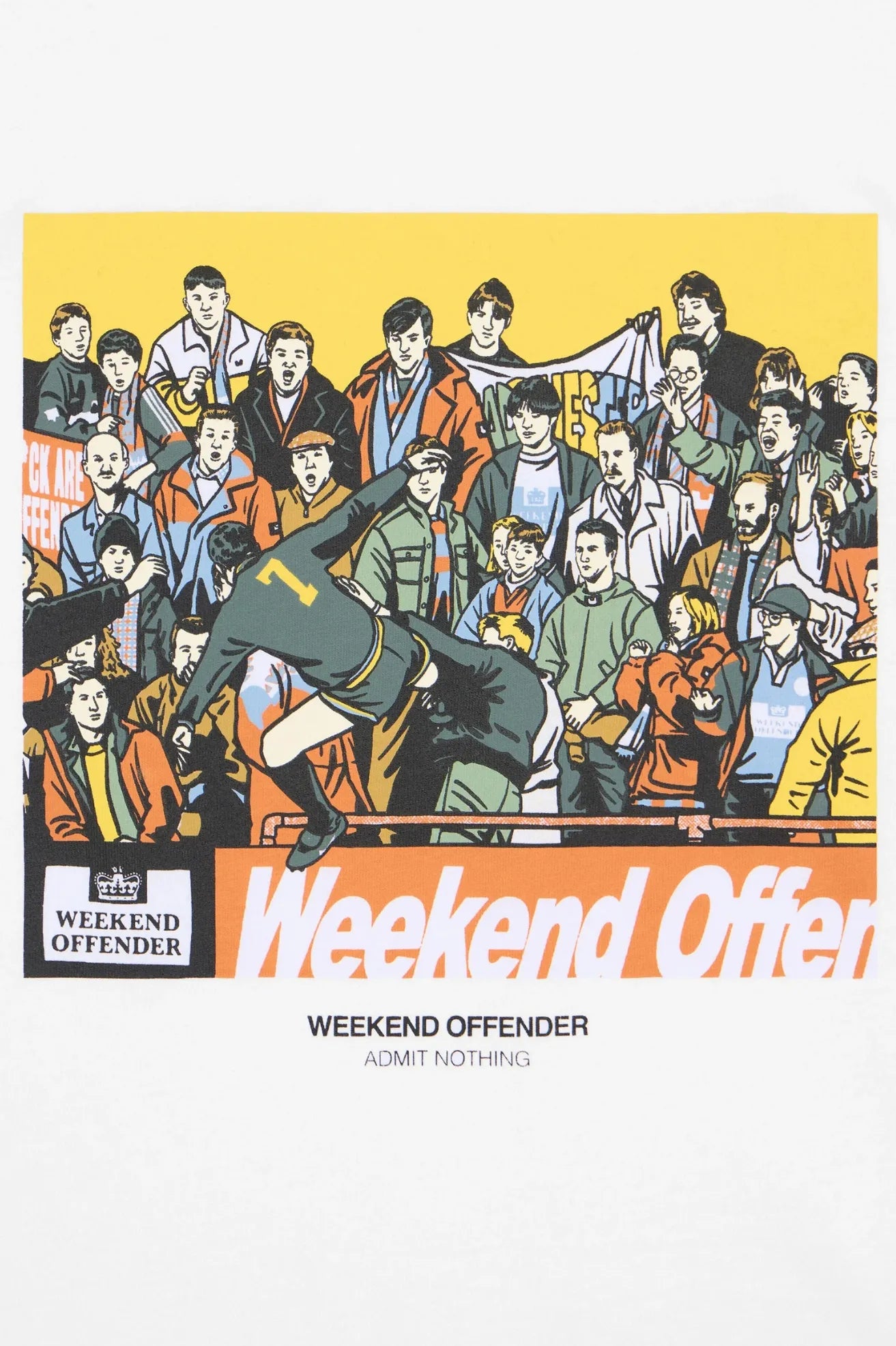 Weekend Offender Camiseta Hombre Cantona Patada Blanca Who killed Bambi?