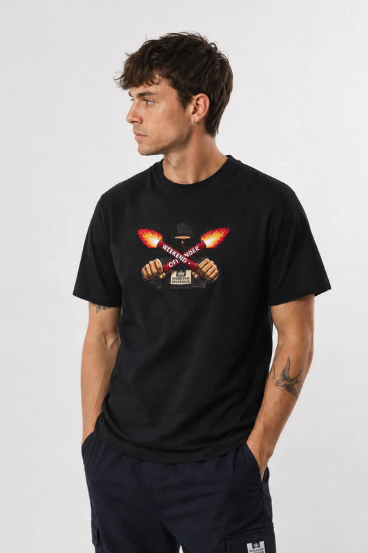 Weekend Offender Camiseta Hombre Fulgar Negra Who killed Bambi?