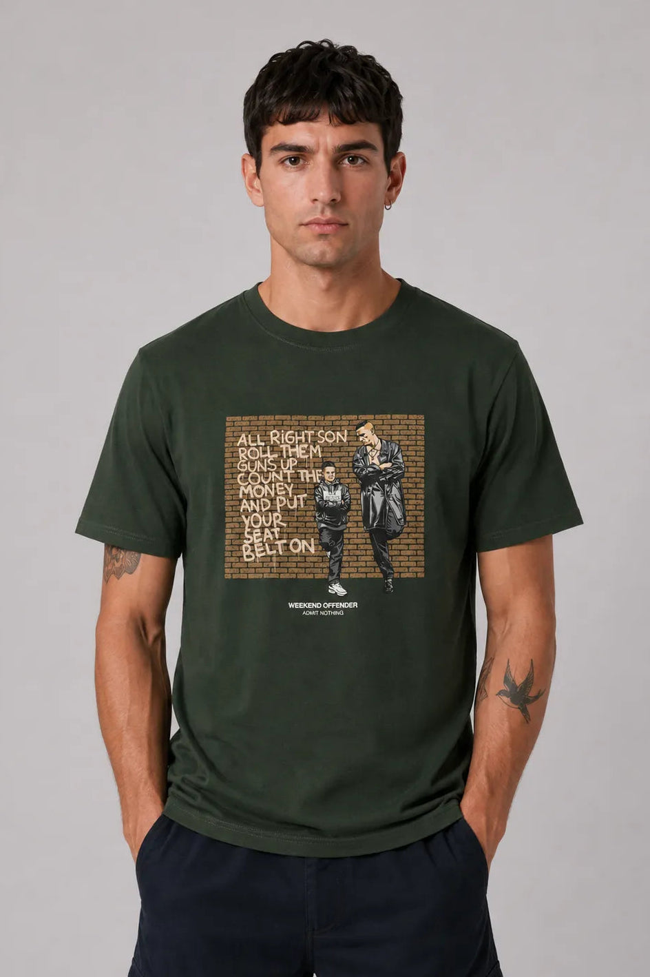 Weekend Offender Camiseta Hombre Pater Verde Who killed Bambi?