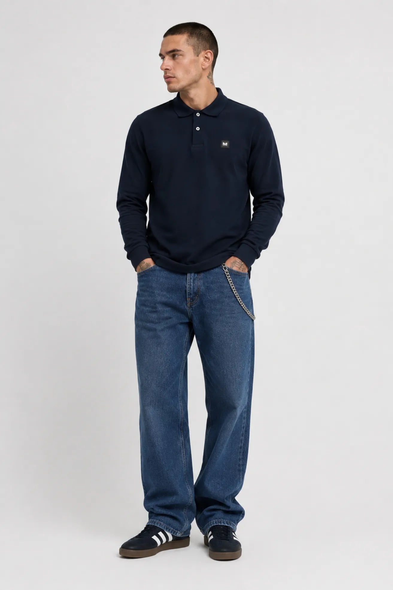 Weekend Offender Polo Hombre Manga Larga Dice Azul Who killed Bambi?
