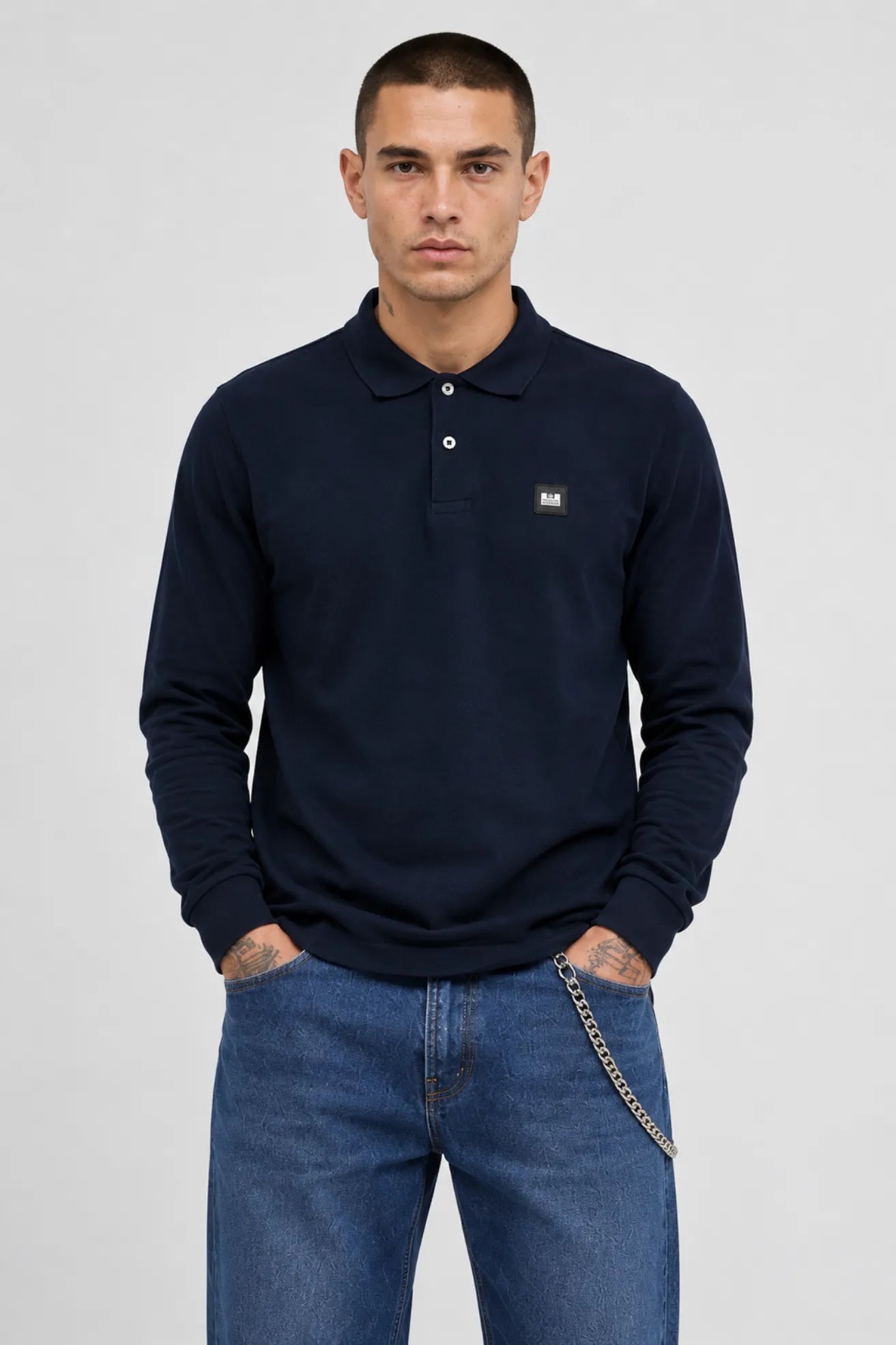 Weekend Offender Polo Hombre Manga Larga Dice Azul Who killed Bambi?