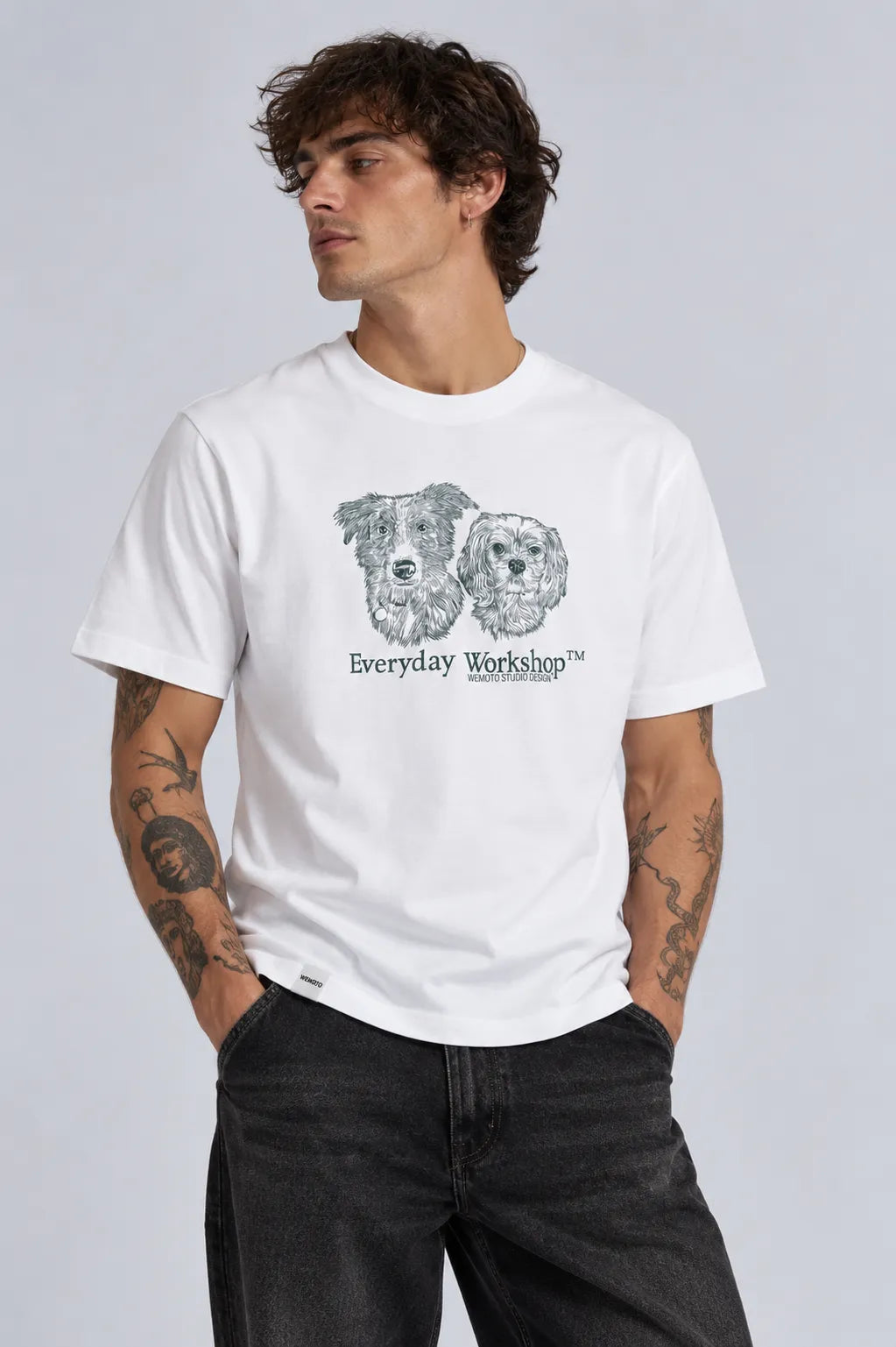 Wemoto Clothing Camiseta Hombre Dog Shop Blanca Who killed Bambi?