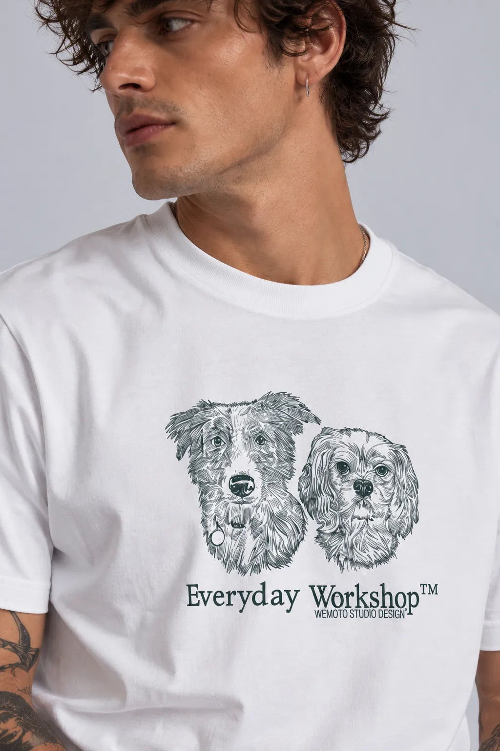 Wemoto Clothing Camiseta Hombre Dog Shop Blanca Who killed Bambi?