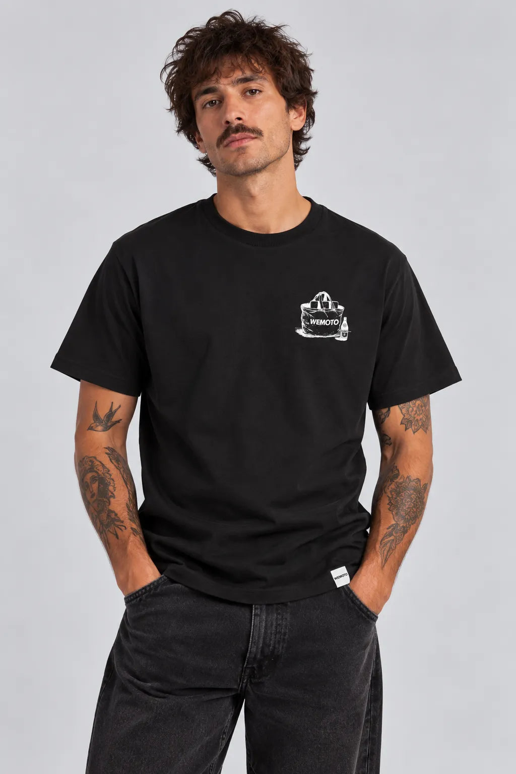 Wemoto Clothing Camiseta Hombre Essentials Negra Who killed Bambi?