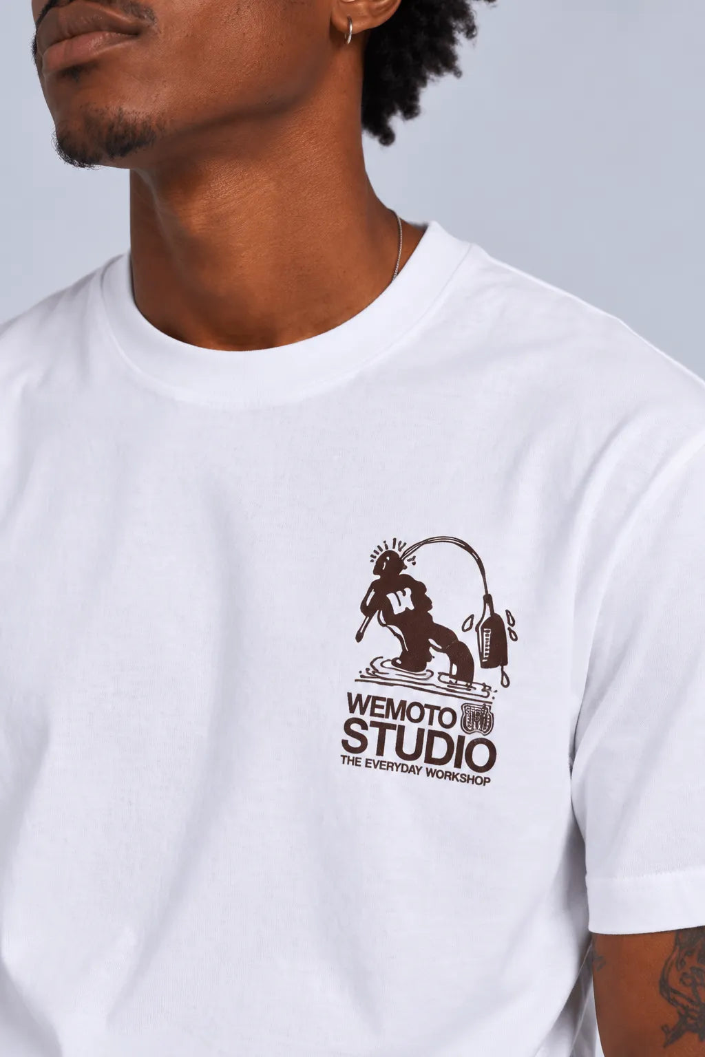 Wemoto Clothing Camiseta Hombre Fishing Blanca Who killed Bambi?