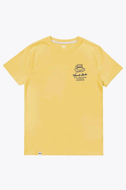 Wemoto Clothing Camiseta Hombre Marina Amarilla Who killed Bambi?