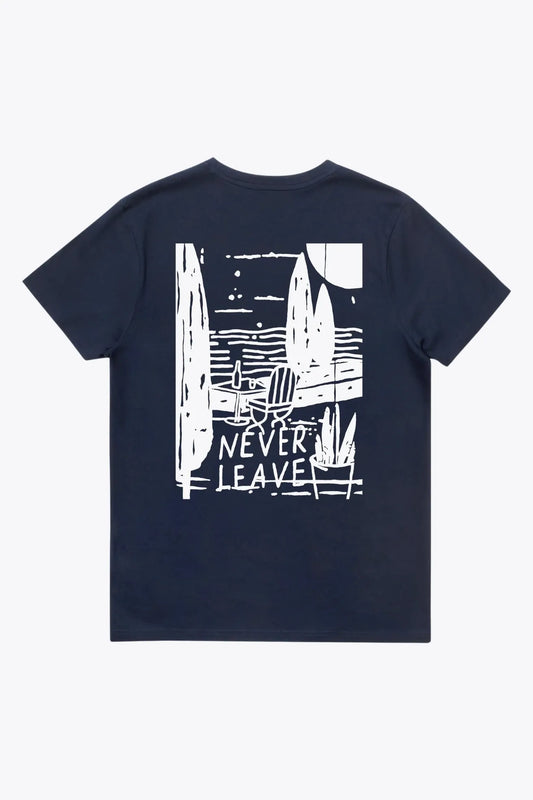 Wemoto Clothing Camiseta Hombre Never Leave Azul Who killed Bambi?