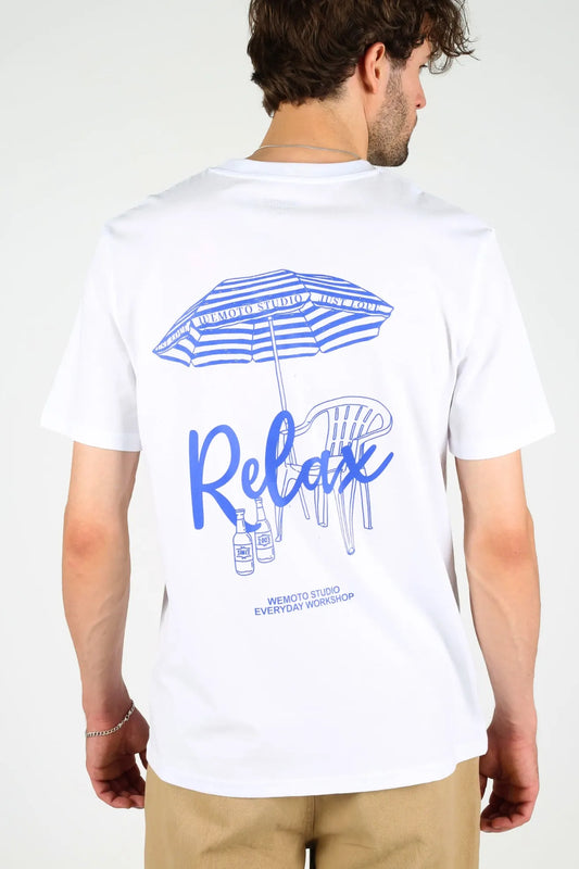 Wemoto Clothing Camiseta Hombre Parasol Blanca Who killed Bambi?