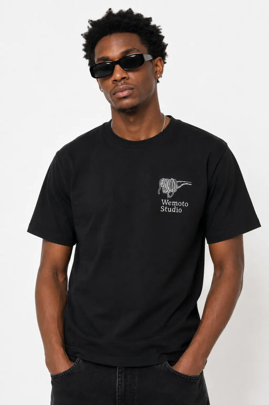 Wemoto Clothing Camiseta Hombre Pasta Club Negra Who killed Bambi?