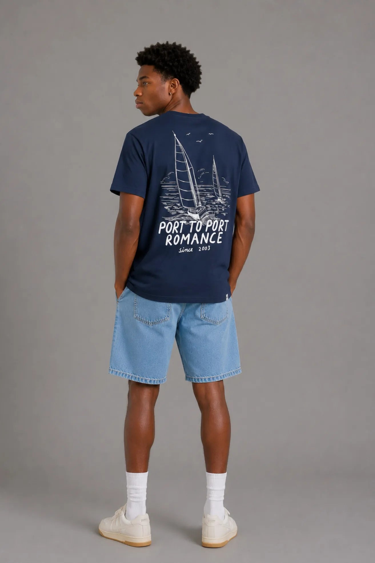 Wemoto Clothing Camiseta Hombre Port Azul Who killed Bambi?
