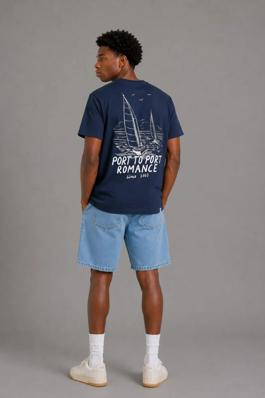 Wemoto Clothing Camiseta Hombre Port Azul Who killed Bambi?