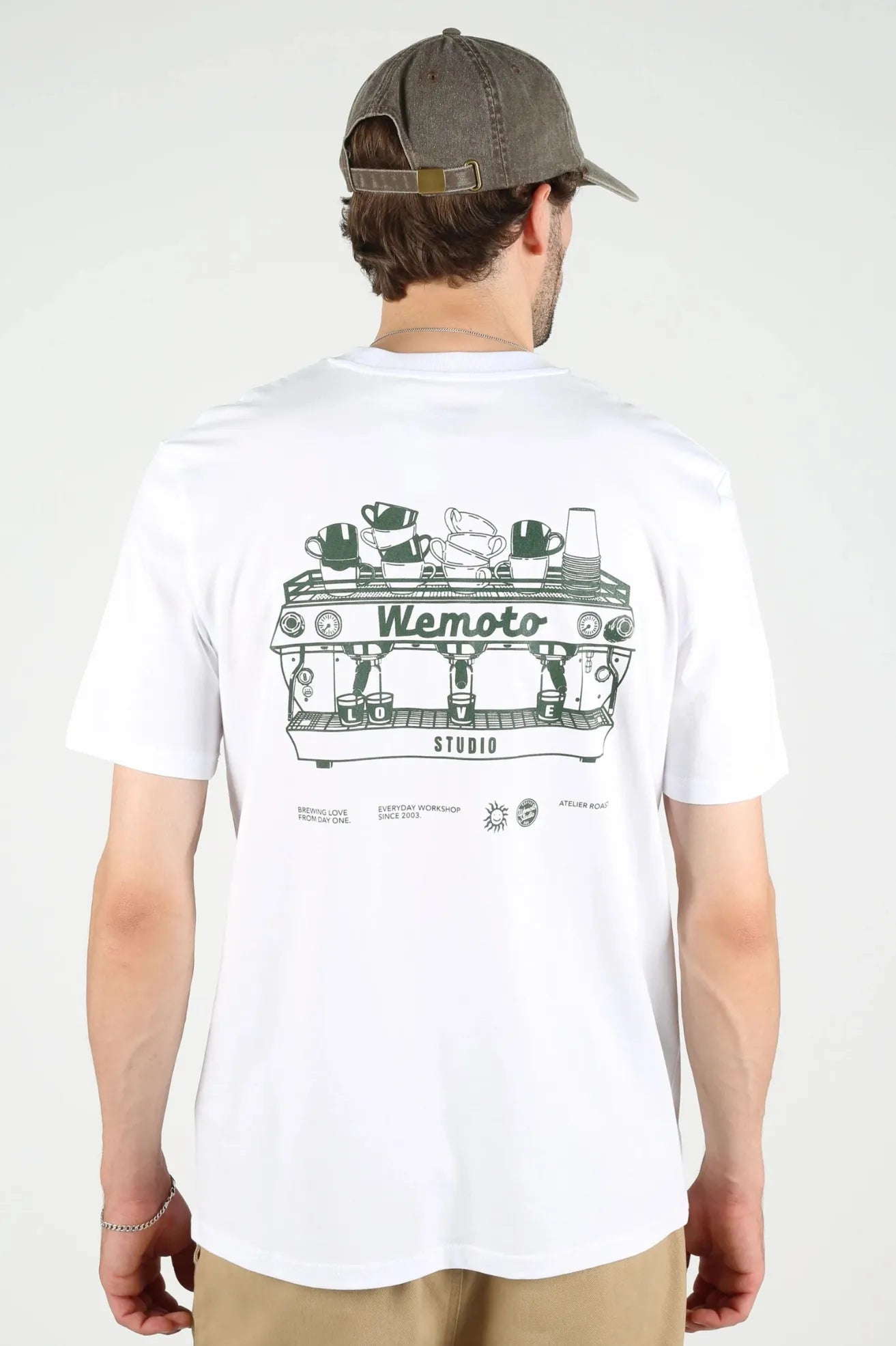 Wemoto Clothing Camiseta Hombre Portafilter Blanca Who killed Bambi?