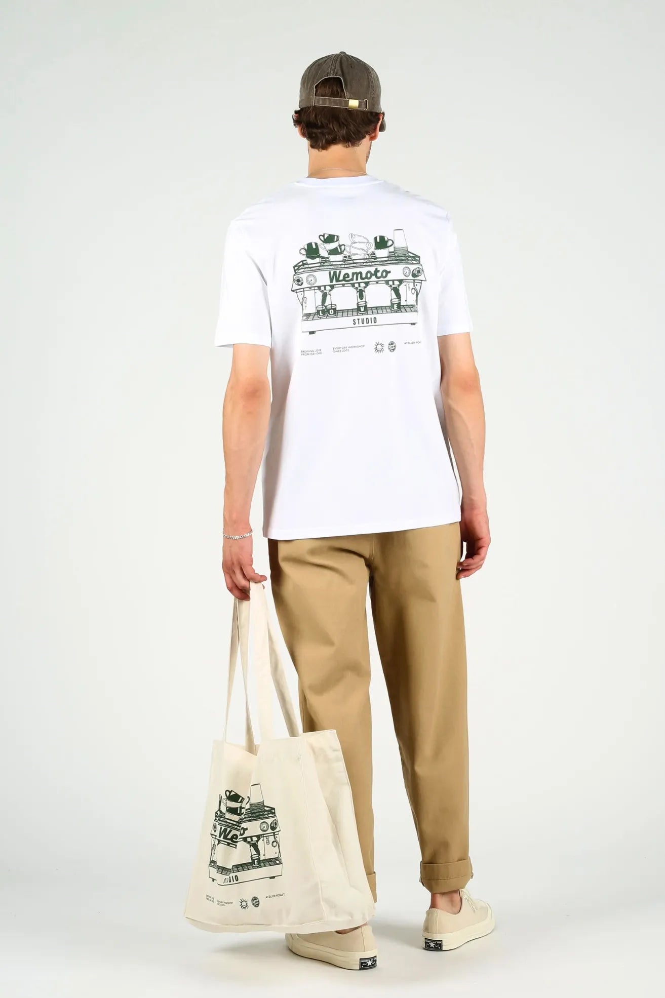 Wemoto Clothing Camiseta Hombre Portafilter Blanca Who killed Bambi?