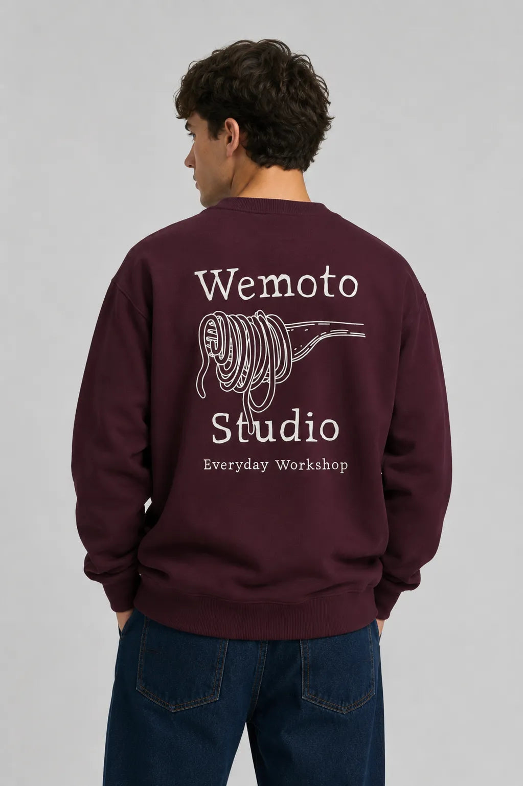 Wemoto Clothing Sudadera Hombre Pasta Club Burdeos Who killed Bambi?