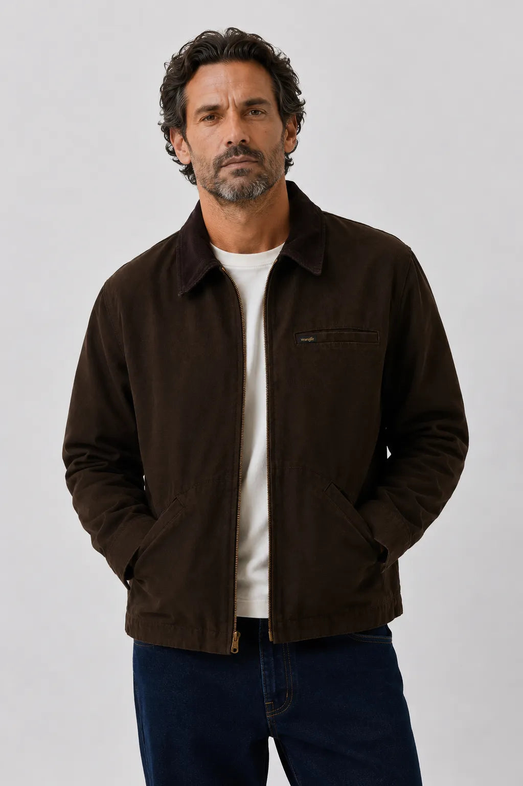 Wrangler Chaqueta Hombre Reversible Utility Marrón Who killed Bambi?