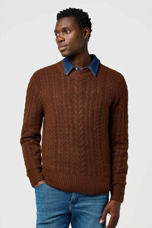 Wrangler Jersey Hombre Cable Marrón Who killed Bambi?
