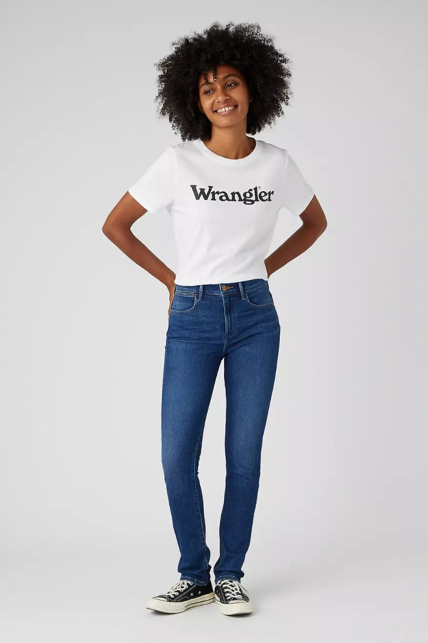 Wrangler Pantalón Mujer Slim Denim Azul Authentic Love Who Killed Bambi?