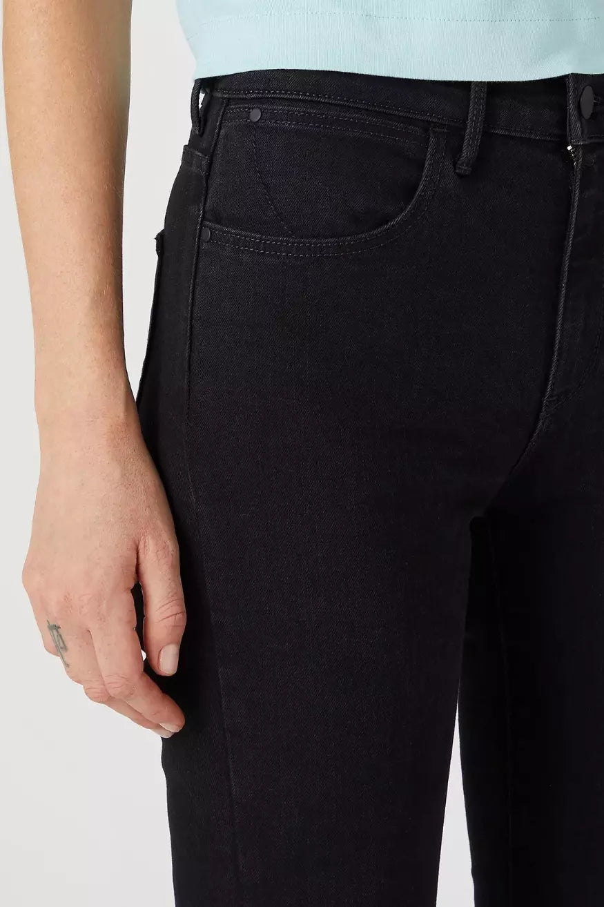 Wrangler Pantalón Mujer Denim High Skinny Negro Who killed Bambi?