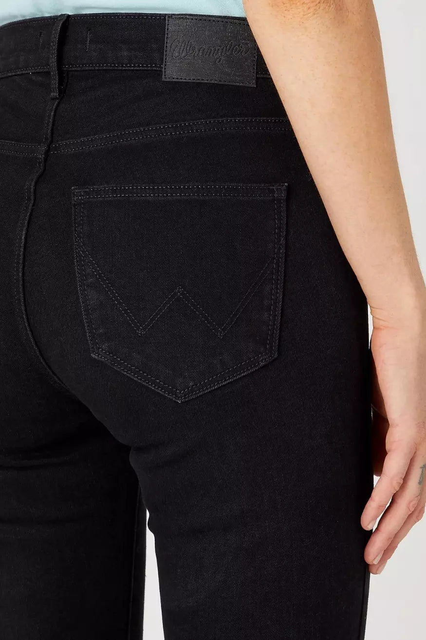 Wrangler Pantalón Mujer Denim High Skinny Negro Who killed Bambi?