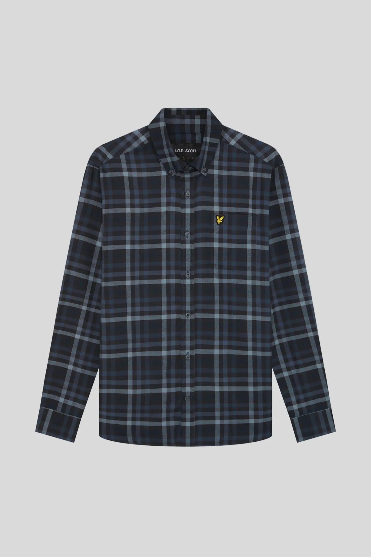Lyle And Scott Camisa Hombre Cuadros Tonal Azul