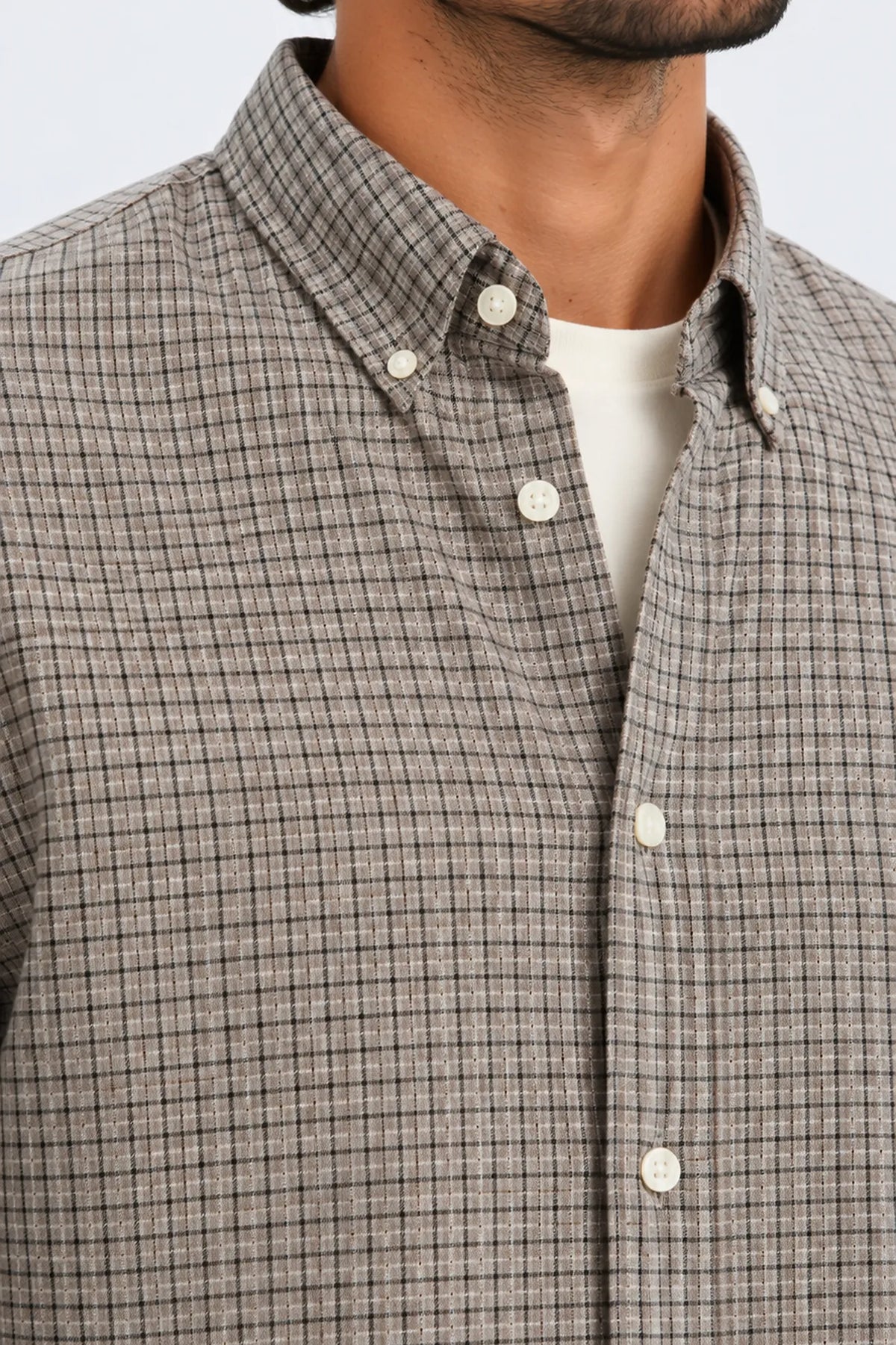 Selected Homme Camisa Hombre Cole Cuadros Gris