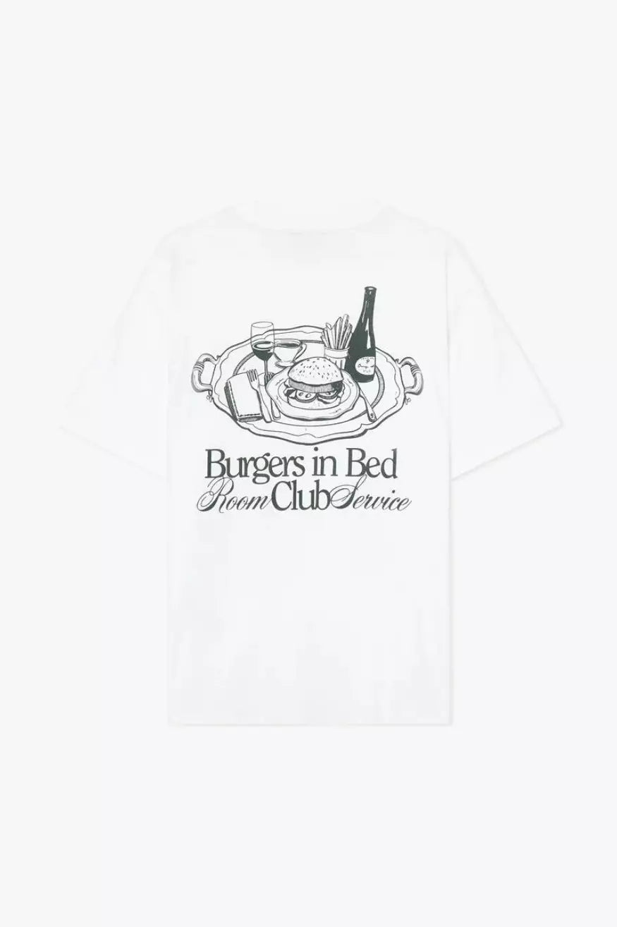 Pompeii Camiseta Hombre Burgers In Bed Blanca - Who Killed Bambi?